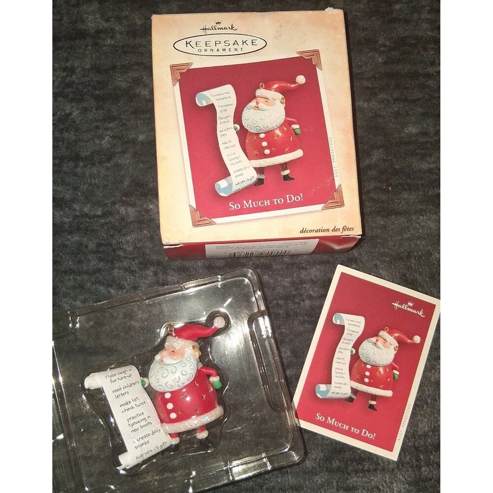 Hallmark Keepsake So Much To Do! Santa Christmas Ornament